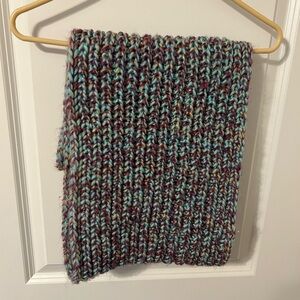 Hand-Knit Chunky Multi-Color Scarf